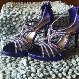 Fioni night sparkles royal blue heels